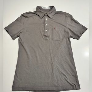 Criquet Golf Short Sleeve Gray Pocket Polo Shirt Size Medium Stretch Pocket